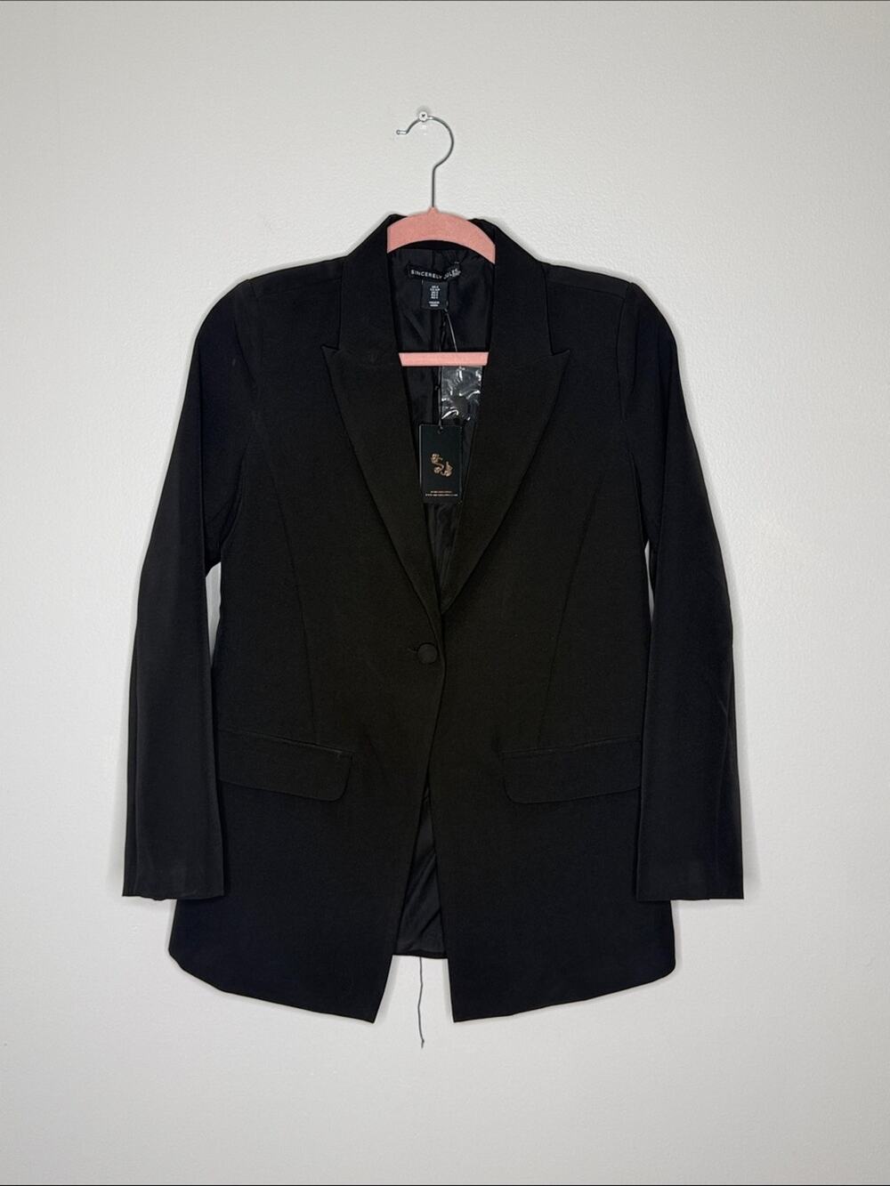 Sincerely Jules Black Women's Single-Button Blazer Jacket Size Small NEW!